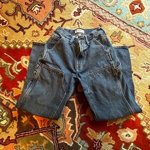 Abercrombie & Fitch Slouchy Mid Rise with Panel Denim